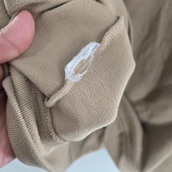 Adidas 1/4 Zip Pullover Knit Beige Golf Sweater in Men’s Size Extra Large - Picture 6 of 7